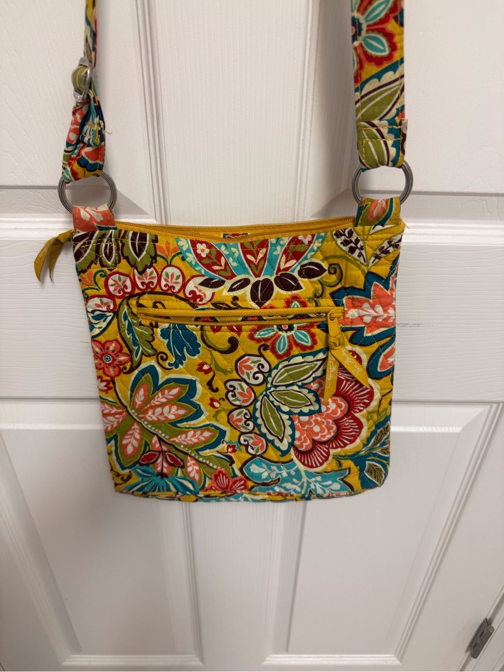 Vera Bradley Hipster Provencal Crossbody Bag Yellow  Floral